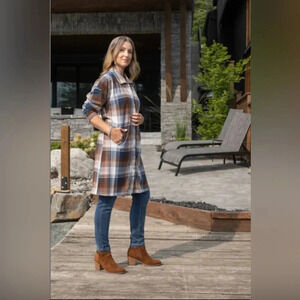 Plaid shirt dress/shacket-large like new